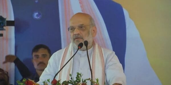 Home Minister Amit Shah today participated in the Maha Purnahuti of 108 Kundiya Rudra Maha Mrityunjay Maha Yagya and Sanatan Sammelan in Rajasthan