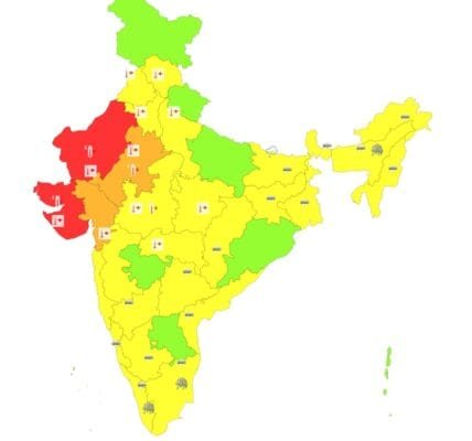 IMD issued a red alert for heat wave in some areas of Rajasthan, Saurashtra and Kutch