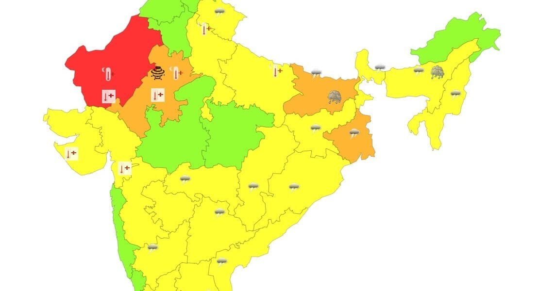 IMD issued a red alert in Rajasthan and Gujarat for the next two days