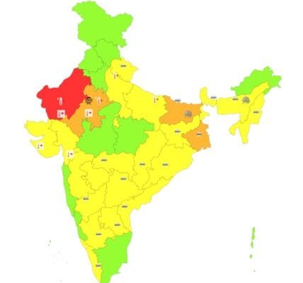 IMD issued a red alert in Rajasthan and Gujarat for the next two days
