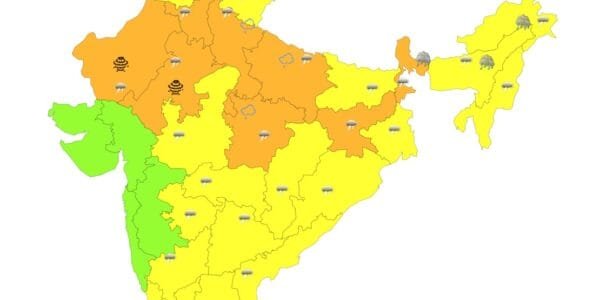 IMD issued a warning of heavy rains in Jammu and Kashmir, Haryana, Himachal, Uttarakhand, Haryana, Rajasthan, Bihar, Madhya Pradesh, Chhattisgarh and Telangana