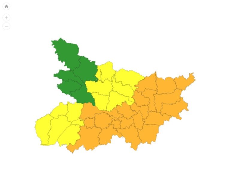 मौसम विभाग ने अगले पांच दिनों के लिए बिहार के कई हिस्सों में बिजली कड़कने और आंधी का अलर्ट जारी किया