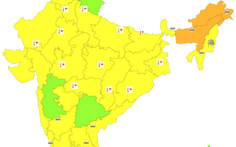 IMD predicted heatwaves in central India during the next 2 days