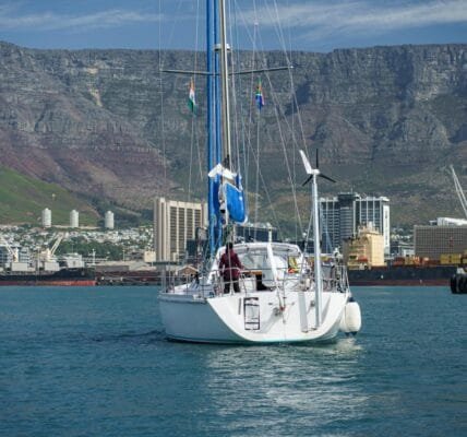 INSV Tarini entered Cape Town, South Africa completing the fourth phase of Navika Sagar Parikrama II expedition