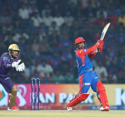 In IPL cricket, Kolkata Knight Riders defeated Delhi Capitals by 14 runs