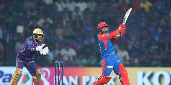 In IPL cricket, Kolkata Knight Riders defeated Delhi Capitals by 14 runs