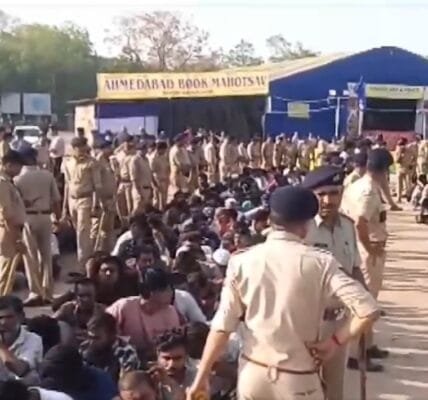 More than five hundred and fifty illegal immigrants were detained in large scale operations in Gujarat