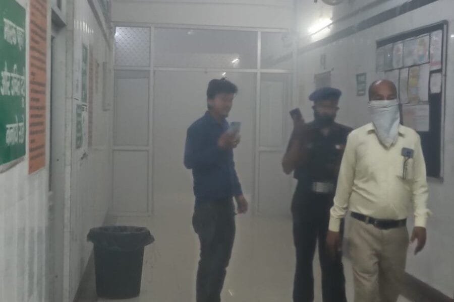 More than two hundred patients were evacuated safely after a massive fire broke out at Lucknow's Lok Bandhu Hospital last night