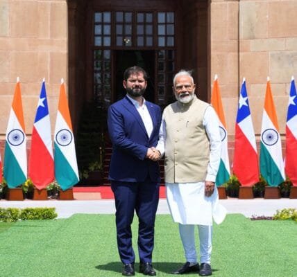 PM Modi meets President of Chile Gabriel Boric Font in New Delhi