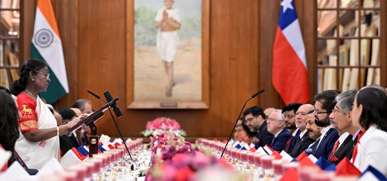 President Draupadi Murmu hosted a dinner in honour of the President of Chile