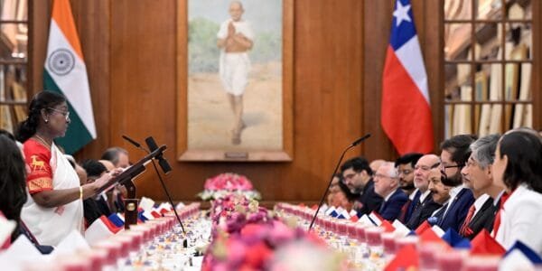 President Draupadi Murmu hosted a dinner in honour of the President of Chile