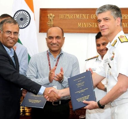 Self-Reliance in Defence Sector Project Sanction Order signed for Design and Development of 6 MW Medium Speed ​​Marine Diesel Engine at a cost of Rs. 270 Crore