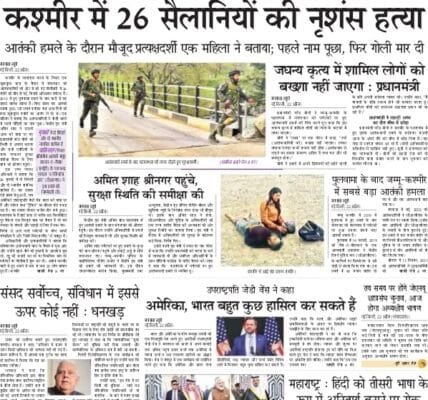 Today's latest news news paper, today's newspaper Hindi – 23 April 2025