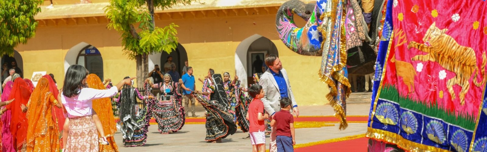 US Vice President JD Vance along with his family visited the magnificent historic Amer Fort in Jaipur today