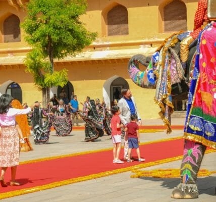 US Vice President JD Vance along with his family visited the magnificent historic Amer Fort in Jaipur today