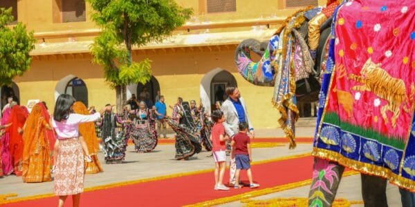 US Vice President JD Vance along with his family visited the magnificent historic Amer Fort in Jaipur today