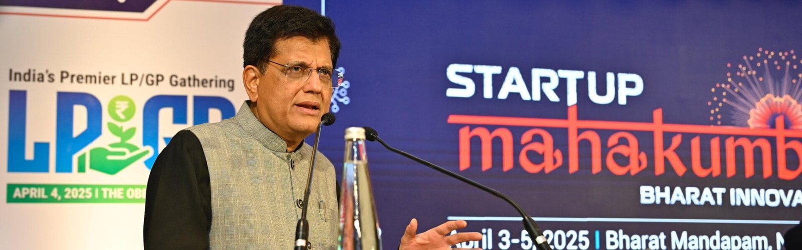 Union Commerce and Industry Minister Piyush Goyal presented the 'Startup Maharathi' awards at Startup Mahakumbh 2025