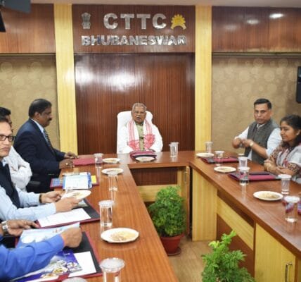 Union MSME Minister Jitan Ram Manjhi visited the Central Tool Room and Training Centre (CTTC) in Bhubaneswar today