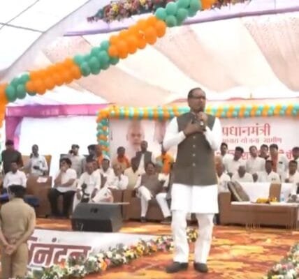 Union Minister Shivraj Singh Chouhan distributed acceptance letters to the beneficiaries under Pradhan Mantri Awas Yojana-Gramin (PMAY-G) in Madhya Pradesh
