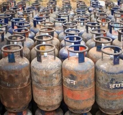 commercial LPG gas cylinder