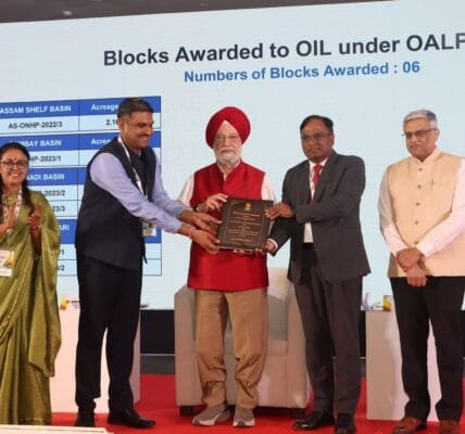 government allotted 28 blocks of more than 1 lakh 36 thousand square kilometers in the ninth round of Open Acreage Licensing Policy bidding