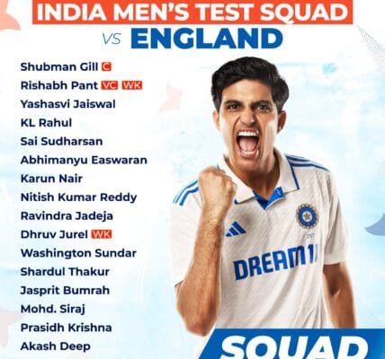 BCCI announces team for upcoming Test series against England