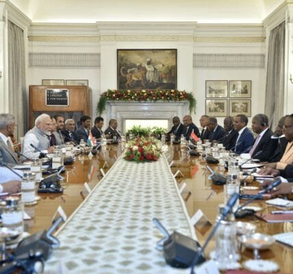 Delegation level talks held between Prime Minister Modi and President of Angola João Manuel Gonzalves Lourenço
