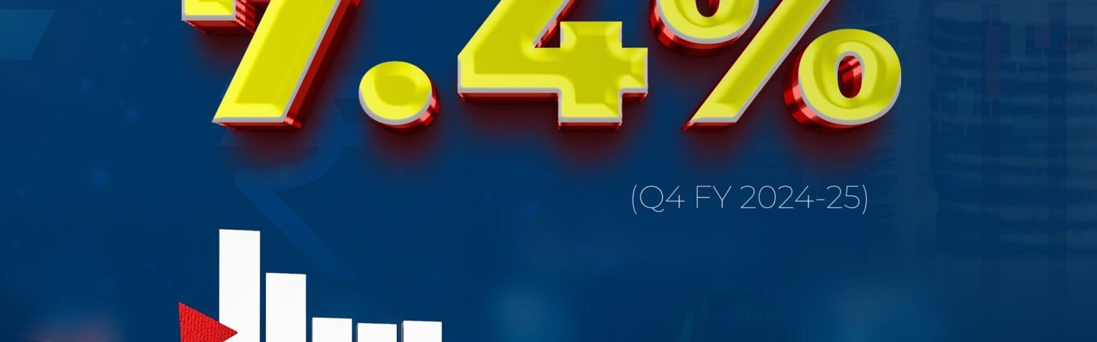 During the fourth quarter of FY 2024-25, real GDP growth rate of 7.4 percent