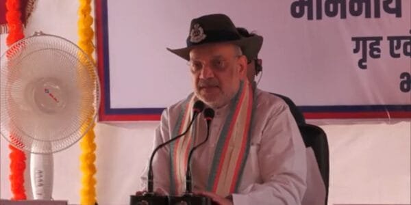 Home Minister Amit Shah addressed Border Security Force (BSF) personnel in Poonch, Jammu and Kashmir today