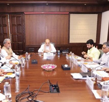 Home Minister Amit Shah chaired a high-level review meeting in New Delhi and reviewed the progress of NCEL, NCO and BBSSL