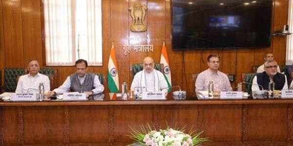 Home Minister Amit Shah held a review meeting on the security situation with Chief Ministers and Lieutenant Governors of states bordering Pakistan and Nepal in New Delhi