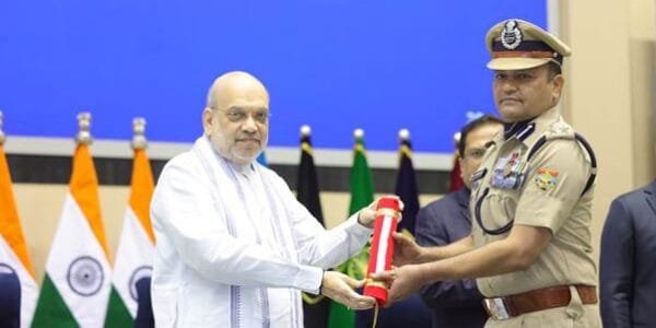 Home Minister Amit Shah today attended the BSF Investiture Ceremony and Rustamji Memorial Lecture as the Chief Guest in New Delhi