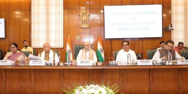 Home Minister Amit Shah today held a meeting in New Delhi on cleaning of Yamuna, drinking water and sewage system in Delhi and directed to work with a holistic approach