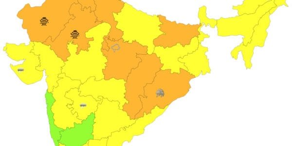 IMD predicted hailstorms and rain with strong winds in the eastern and central parts of the country till Tuesday