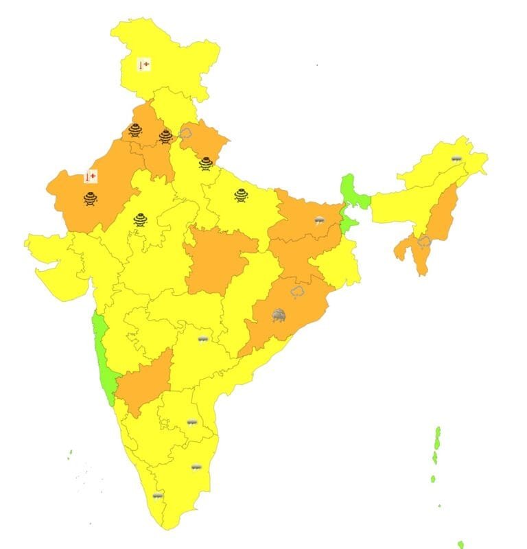 मौसम विभाग ने देश के अलग-अलग हिस्सों में गर्म हवाओं और बारिश का अनुमान जताया
