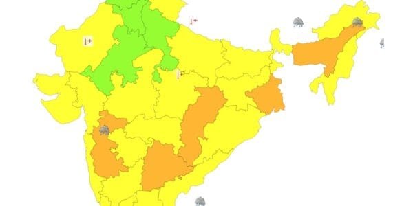 IMD predicted rainfall in the eastern, western, central and northeastern regions of the country