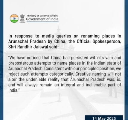 India rejects China's attempts to rename places in Arunachal Pradesh