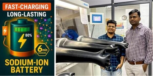 Indian scientists design fast-charging and long-lasting sodium-ion battery