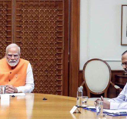 National Security Advisor Ajit Doval meets Prime Minister Narendra Modi
