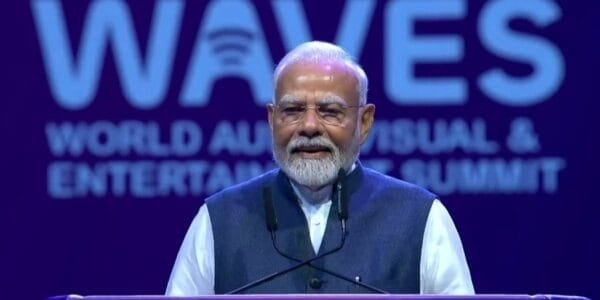 PM Narendra Modi today inaugurated the first World Audio Visual Entertainment Conference – Waves at Jio World Convention Center in Mumbai