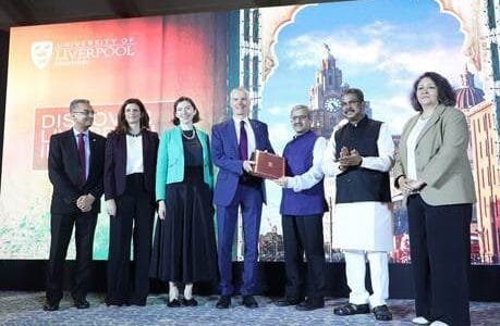 Union Education Minister Dharmendra Pradhan presided over the ceremony of handing over the Letter of Intent (LOI) to Liverpool University in New Delhi today