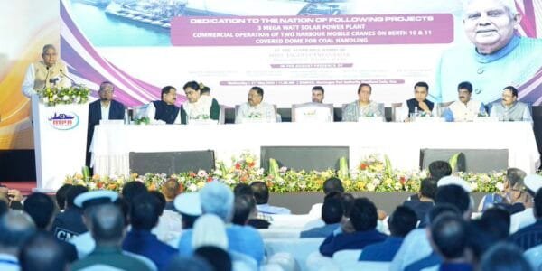 Vice President inaugurates and dedicates various projects to the nation at Mormugao Port, Goa