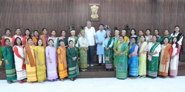 Vice President interacts with Self Help Group members from Meghalaya in New Delhi