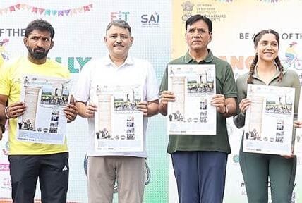 25th edition of Fit India Sunday on Cycle in the form of Tiranga Cycling Rally was successfully organised across the country this morning