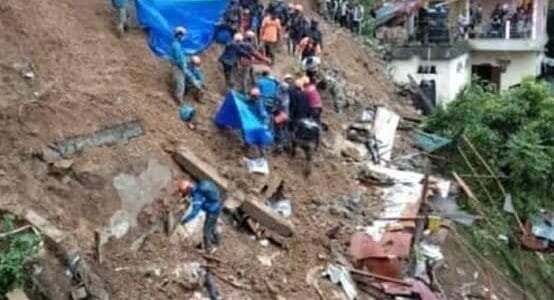 27 people died due to landslides and house collapses after heavy rains in six northeastern states