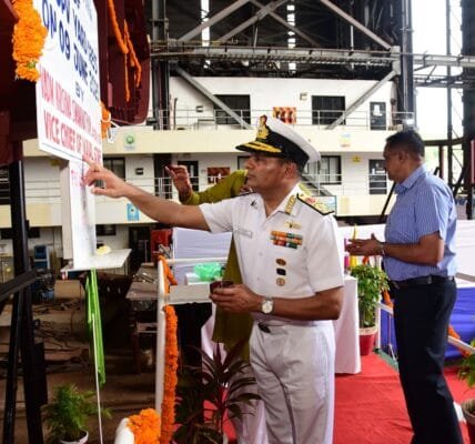 Commencement of construction of Yard 1283, the fourth Next Generation Offshore Patrol Vessel (NGOPV) being built by Goa Shipyard