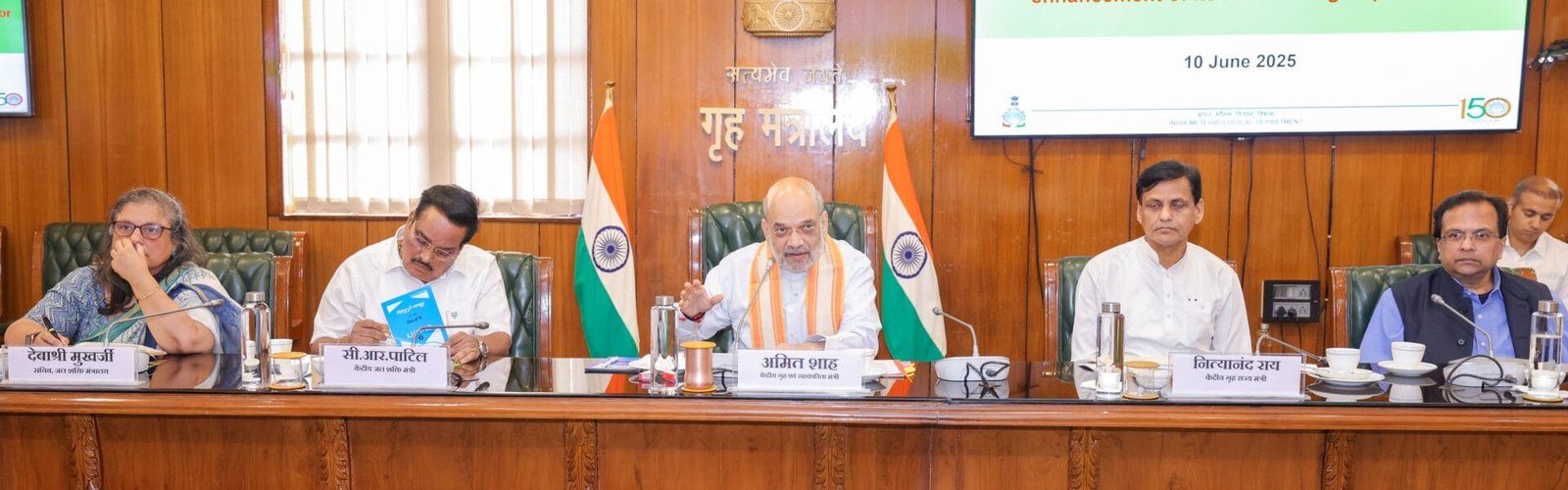 Home Minister Amit Shah chaired a high-level meeting in New Delhi to review flood management preparedness in the country