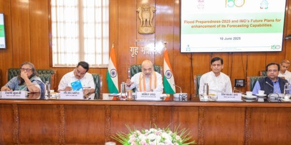 Home Minister Amit Shah chaired a high-level meeting in New Delhi to review flood management preparedness in the country