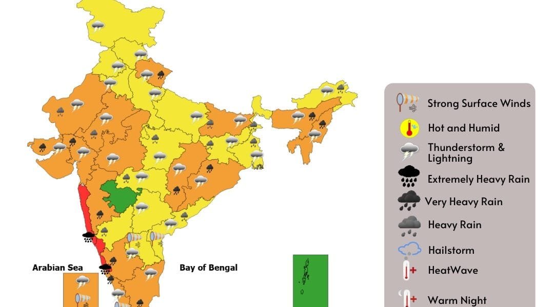 IMD issued red alert for torrential rain on the west coast
