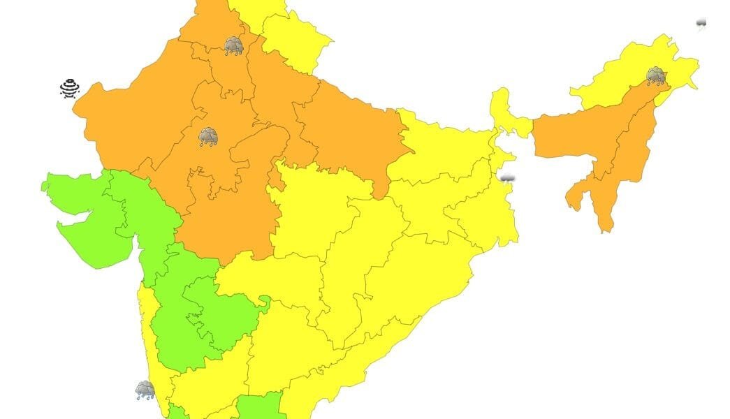 IMD predicted torrential rains in the northeastern states, Punjab, Haryana, Delhi, Uttarakhand, Kerala and Goa